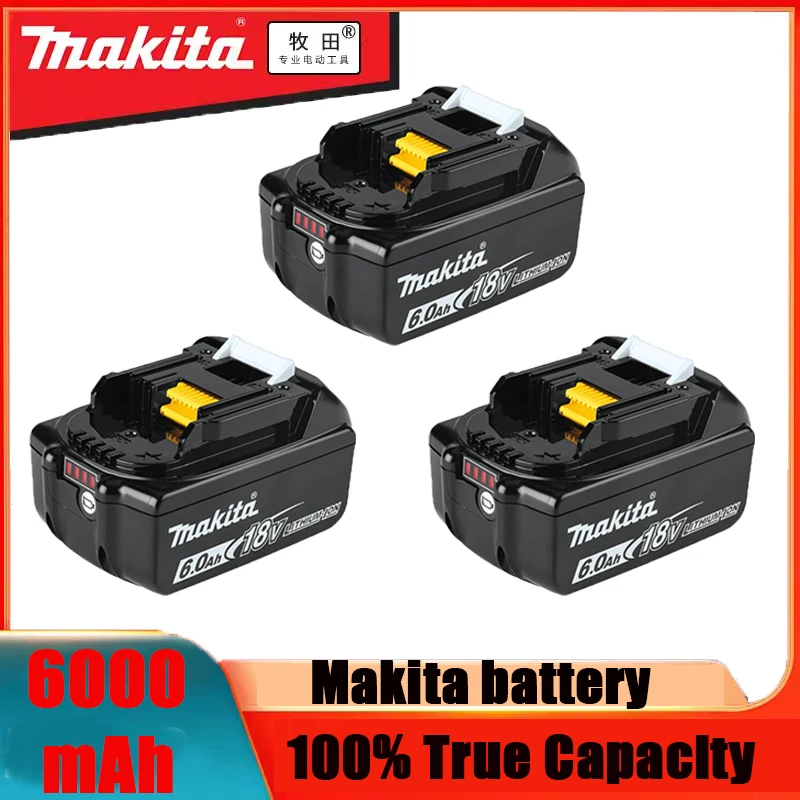 

Makita Original 18V Makita 6000mAh Lithium ion Rechargeable Battery 18v drill Replacement Batteries BL1860 BL1830 BL1850 BL1860B