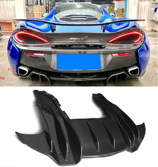 

Real Carbon Fiber Rear Bumper Trunk Diffuser Spoiler Cover For Mclaren 540C 570S 2015 2016 2017 2018 2019