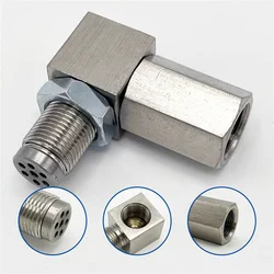 New 90 Degree 02 Bung Extension Oxygen Sensor Extender Catalytic Converter Universal O2 Oxygen Sensor Spacer