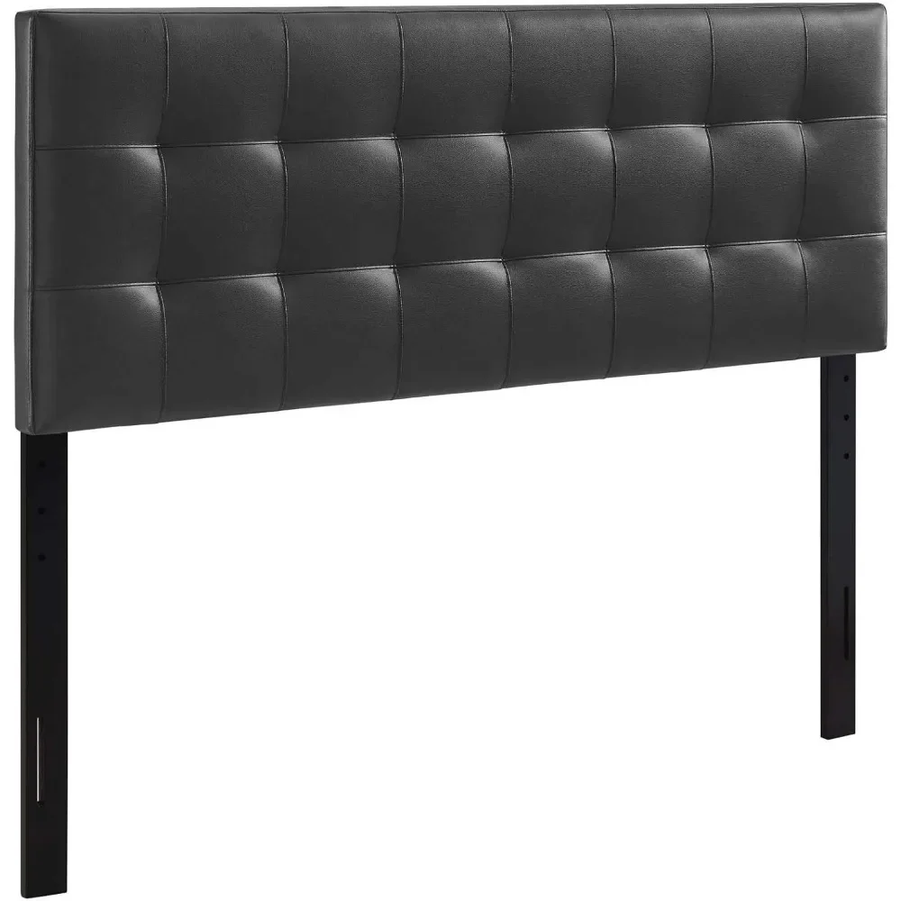 Lily Tufted Faux Leather Upholstered Queen Headboard