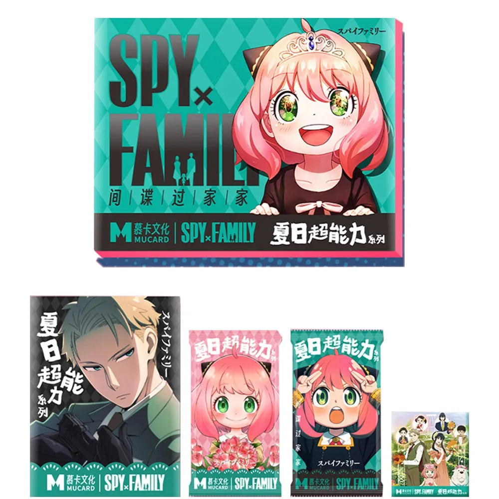 New SPY FAMILY Cards MUCARD Anya Forger Yor Forger Sylvia Sherwood Anime Peripheral Trading Game Collection Cards Kids Toy Gifts