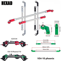 Metal Adjustable Steering Rod Servo Linkage for SCX10 III ar45 & Vanquish VS4-10 Phoenix F10 Portal Axle Upgrade Parts