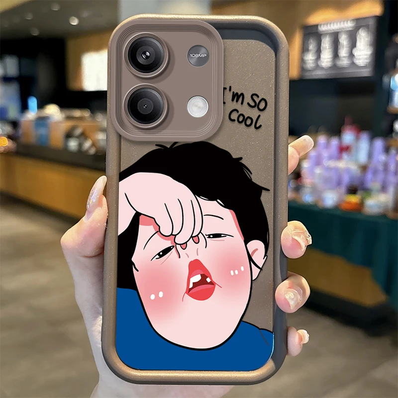 Cute Fat Girl TPU Phone Case for Redmi Note 13 12 Pro Plus 5G Note 13 12 11 10 9 Pro 12C 10C 9C A2 A1 Silicone Shockproof Covers