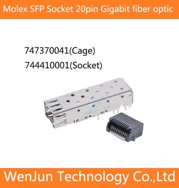 

Molex 744410001 0744410001 74441-0001 Conenctor SFP Socket 20pin Gigabit fiber optic Socket