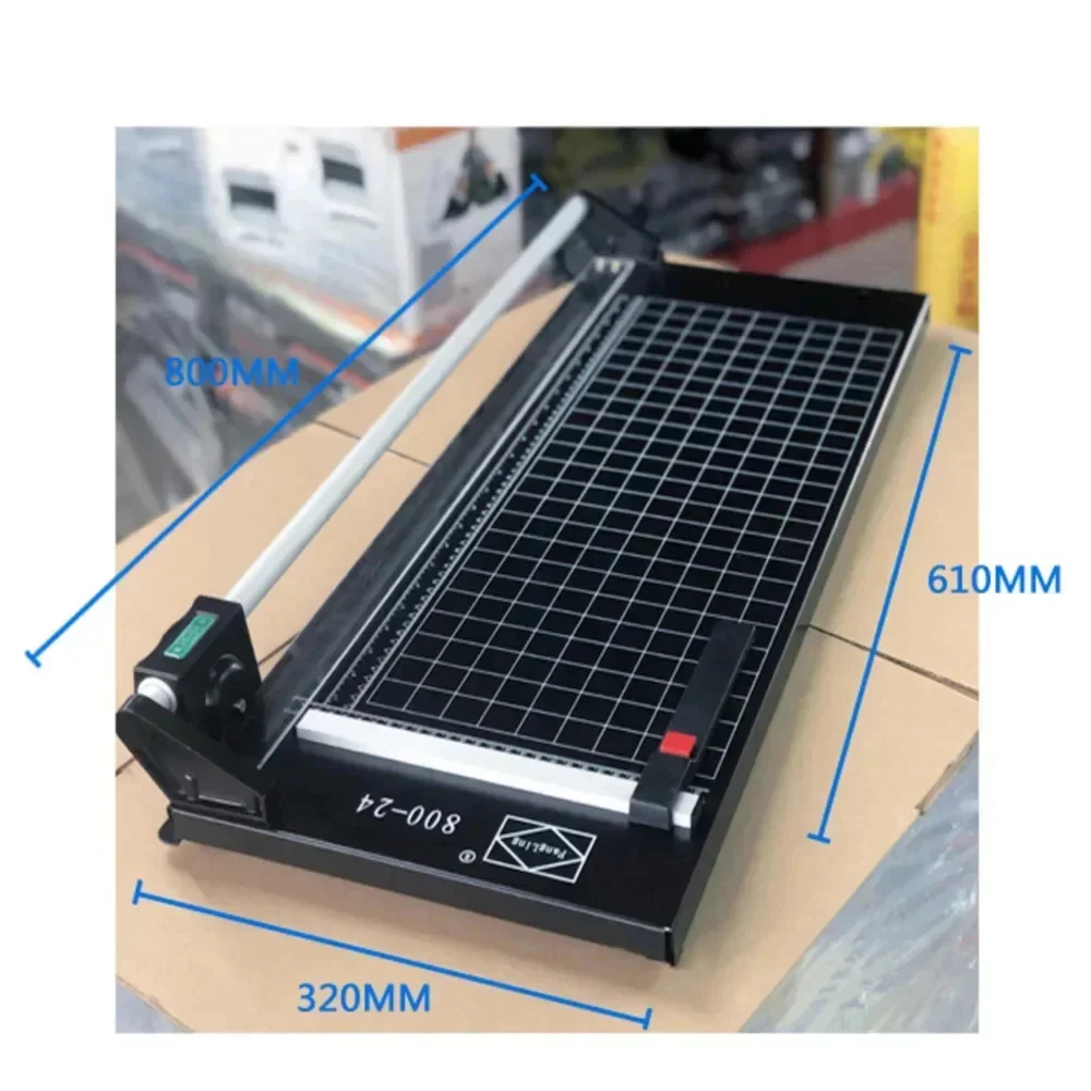 61cm Manual Rolling Cutter, Heavy Duty Rotary Paper Trimmer for Photo Paper, Film & Thin Copper Foil, A2 Size