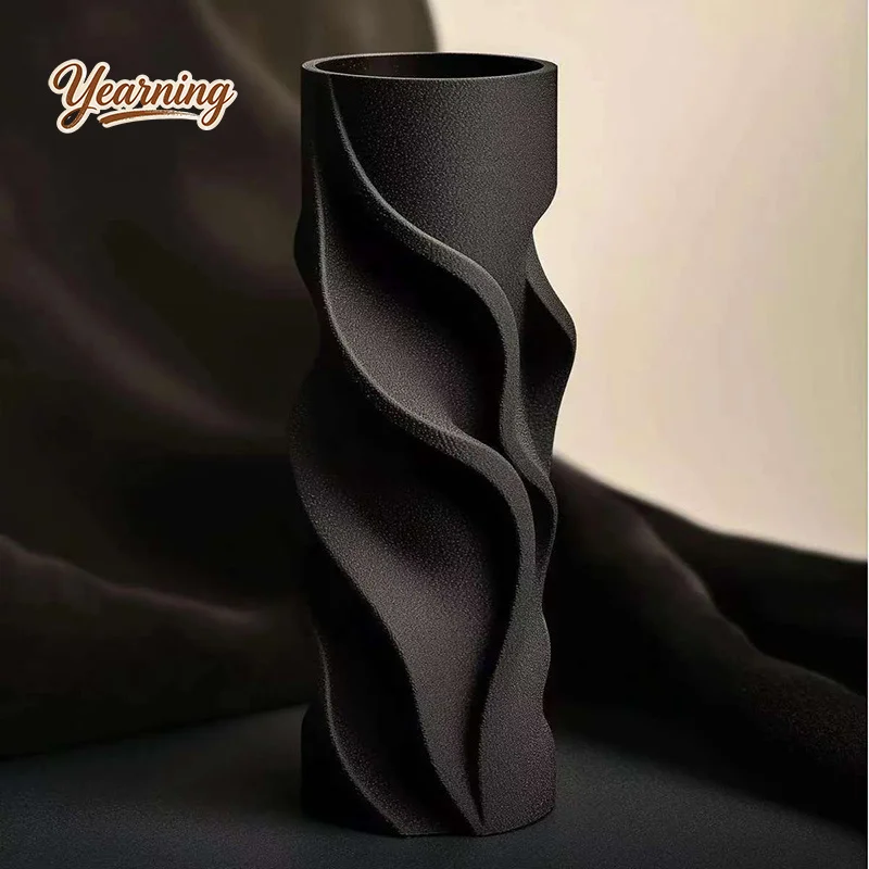

3D Printed Minimalist Style Vase Creative Art Decor Modern High Value Home Living Room Desk Ornament