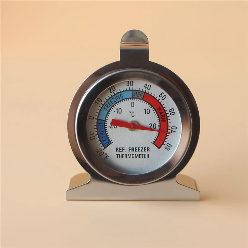 

4 Pcs Refrigerator Thermometer Stainless Steel Freezer Digital Fridge Temperature Humidity Meter Real Time Monitoring Practical