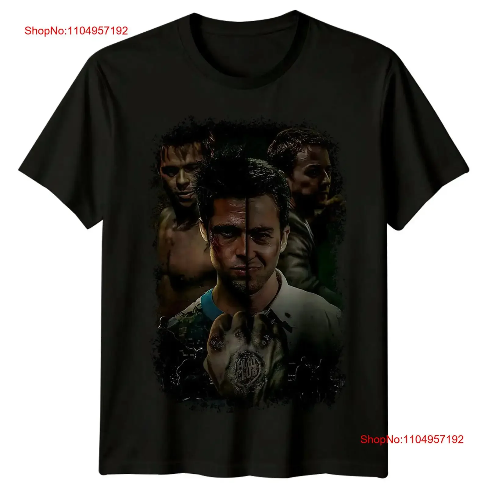 تي شيرت Fight Club 1999 مستوحى من ملصق الفيلم ريترو عتيق مغسول مريح وأنيق ومتعدد الاستخدامات
