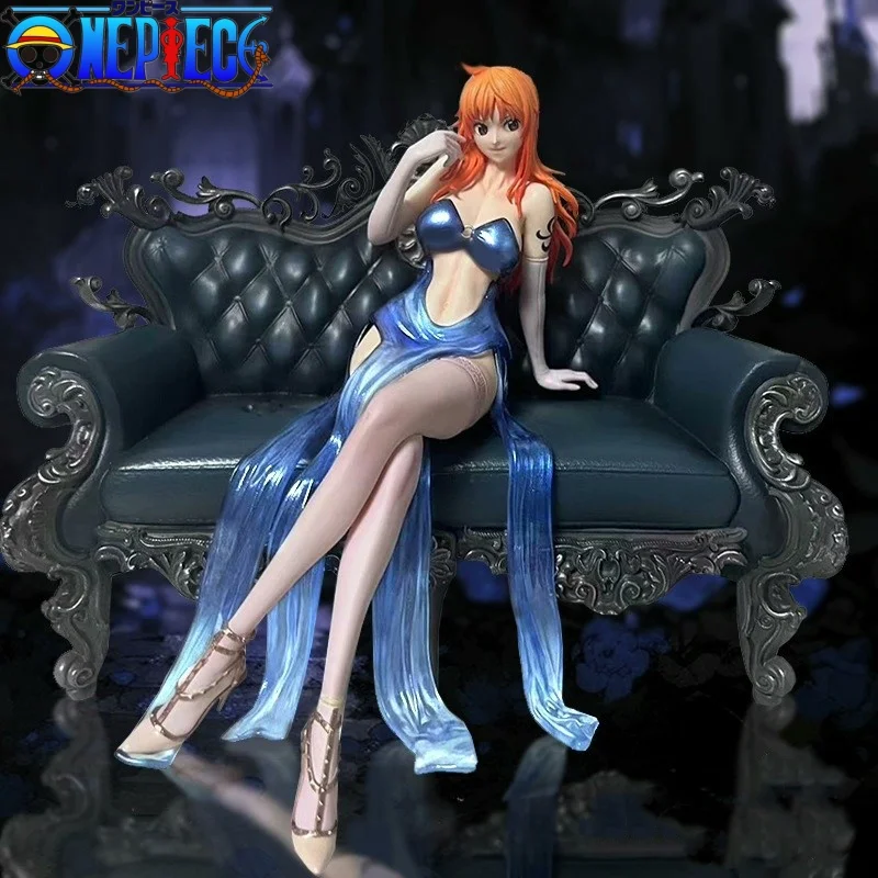 Anime Figura Nami Com Sofá, Sexy Thug Série, Action Figurine, Modelo PVC, Coleção, Desktop Ornamentos, Presentes Toy Boy, Hot