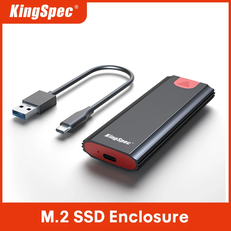 

KingSpec M2 SSD Case NVMe Enclosure 10Gbps M.2 to USB Type C 3.1 M.2 SSD Case for 2230 2242 2260 2280 NVME PCIE SSD Disk Box