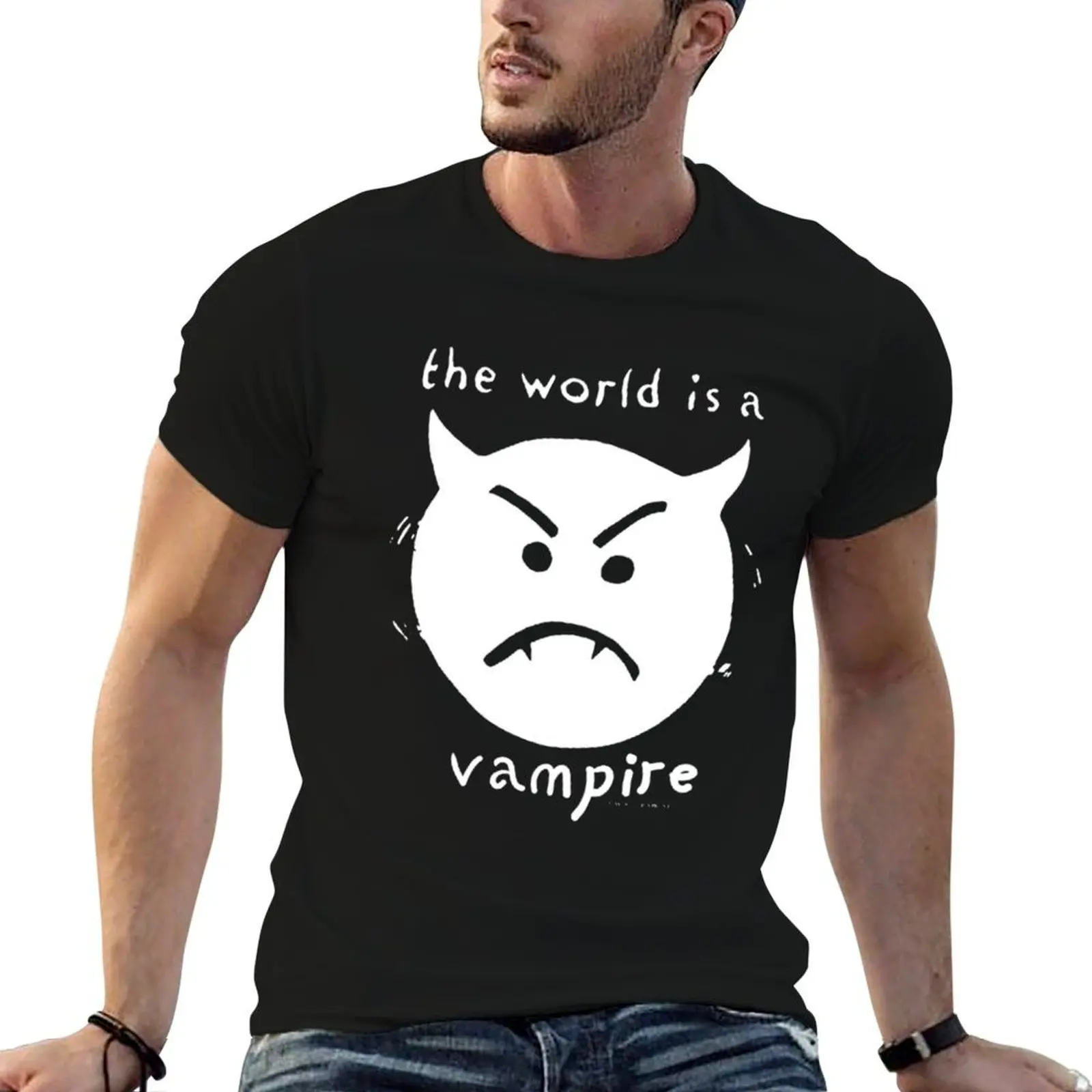 Rare Smashing Pumpkins The World Is A Vampire T-Shirt korean fashion graphic t shirt vintage funny t shirts for men