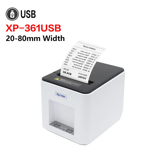 جديد! Xprinter 80mm طابعة ملصقات حرارية 2,3 بوصة طابعة ملصقات الباركود بلوتوث طابعة إيصالات LAN/بلوتوث/USB