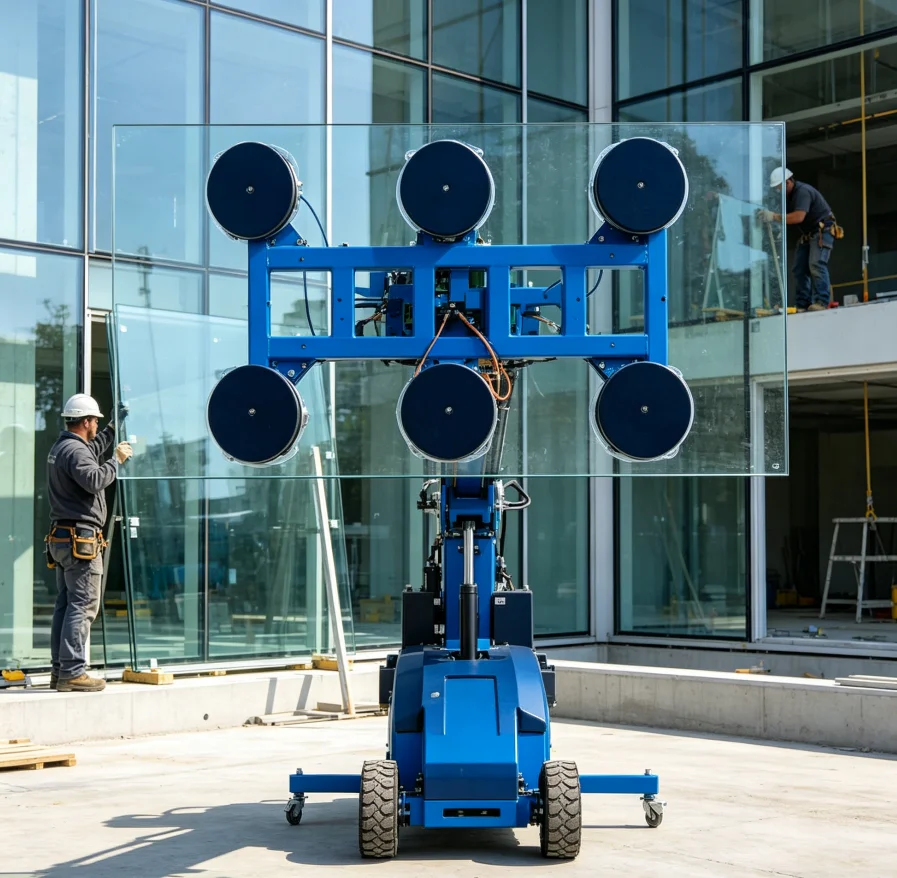 Intelligent Glass Lifting Robot Electric Vacuum Lifter for Large Format Glass Smart Glazing Machine Mobile Slab Installation
