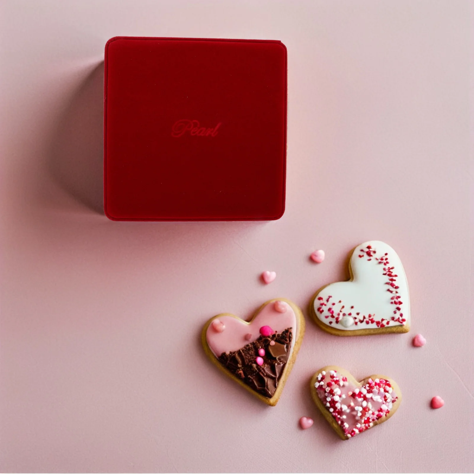 

Pearl Necklace Box Soft Jewelry Storage Case Red Decorative Organizer Portable Travel Jewelry Display Home Store Packaging