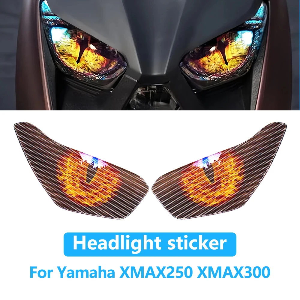 

For Yamaha XMAX250 XMAX300 XMAX X-MAX MAX 250 300 2017-2018 Headlight Guard Stickers Motorcycle Accessories Head Light Decals