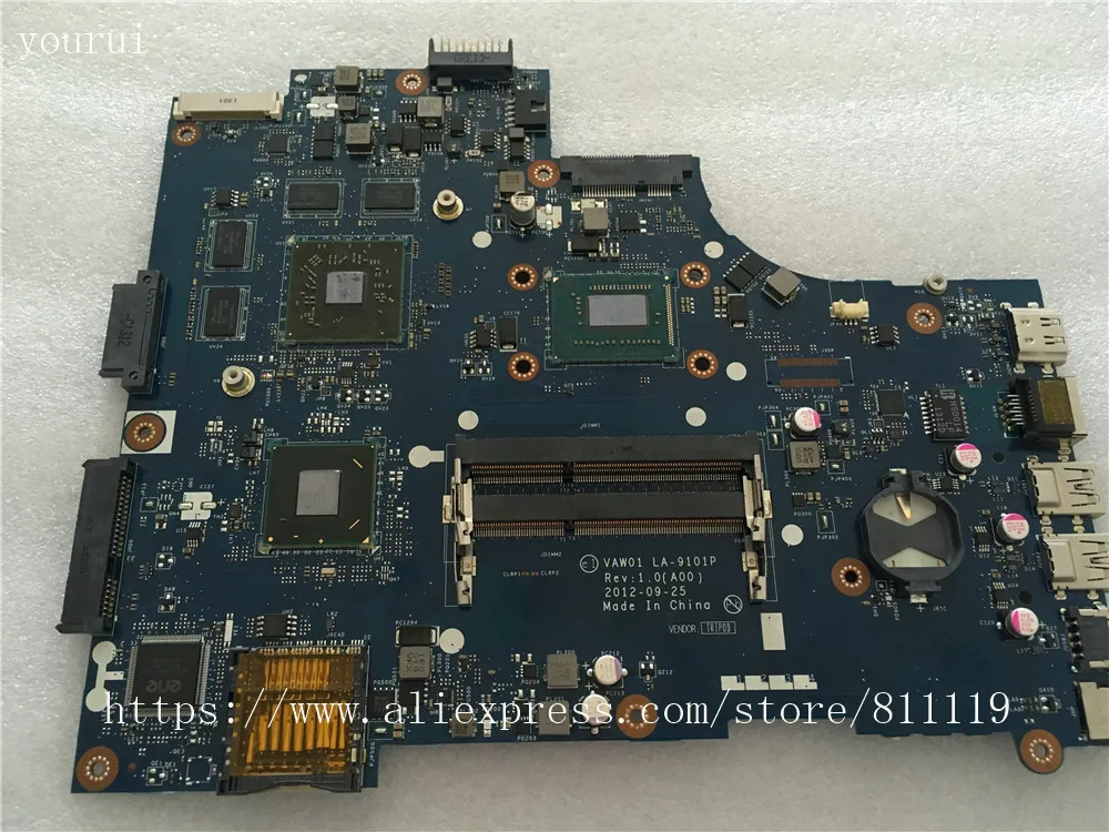 

CSRZSZ For Dell inspiron 3521 5521 series laptopmotherboard VAW01 LA-9101P W/i7-3537u CPU Tested ok