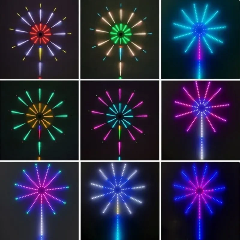 Firework Led Lights Wedding Christmas RGB Neon String Light Bluetooth APP Control Music Sync Bedroom Wedding Decor Fairy Lights