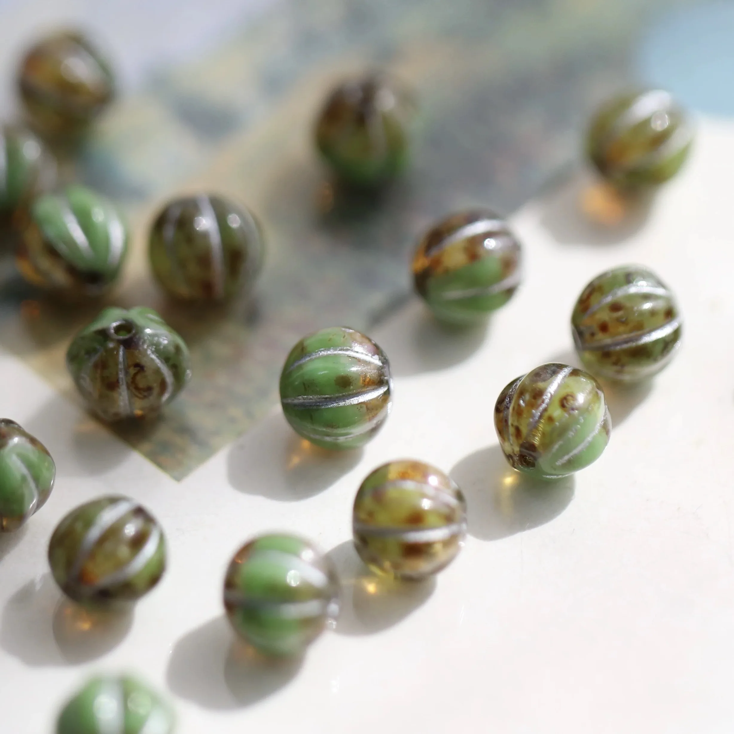 20 قطعة 8 مللي متر خرز يدوي DIY مجوهرات قلادة أقراط سوار إكسسوارات