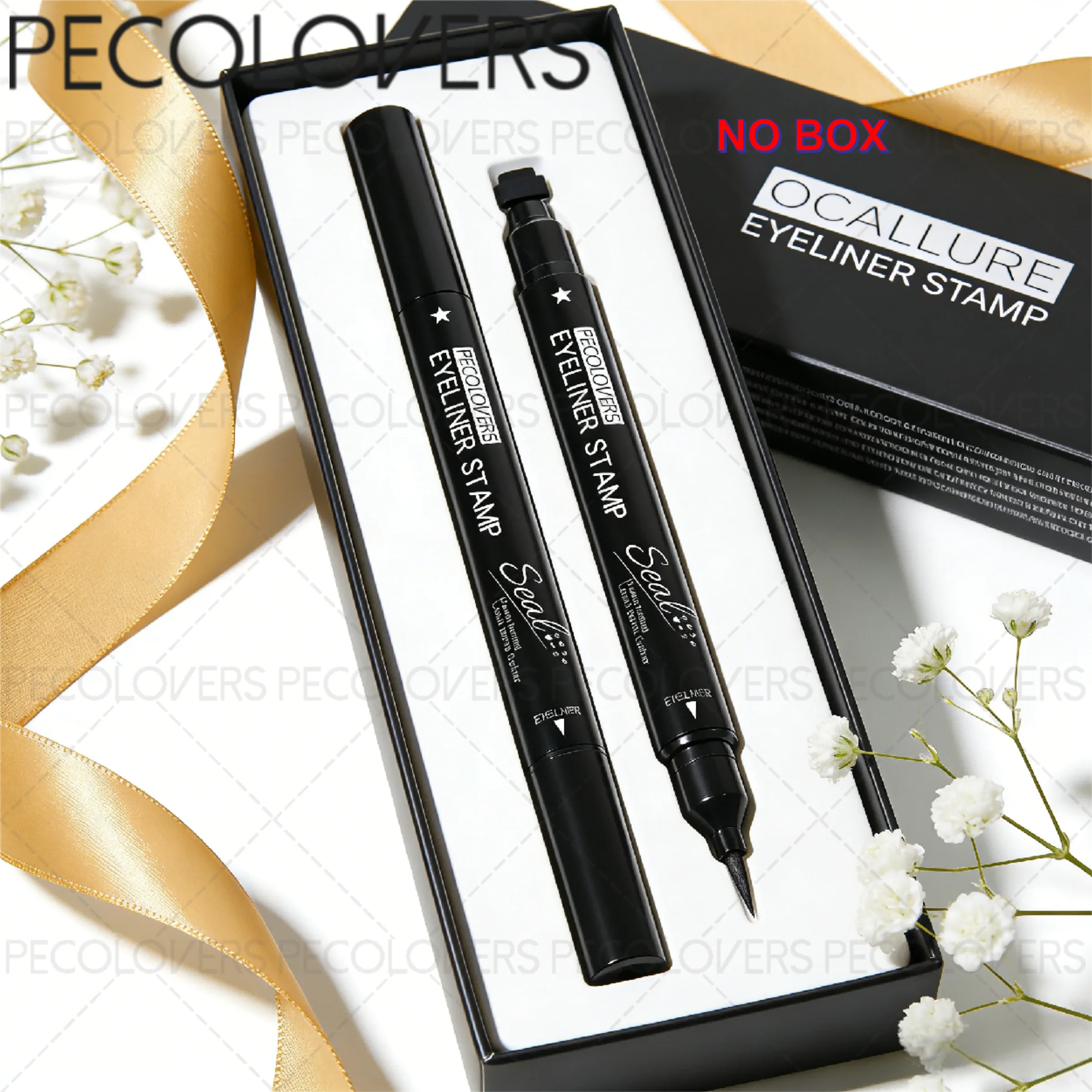 1Pc Soft Stamp Eyeliner Pen, Moist Eye Marker, Gentle Formula For Daily Look, Black And Blue, Eye Styling Cosmetic