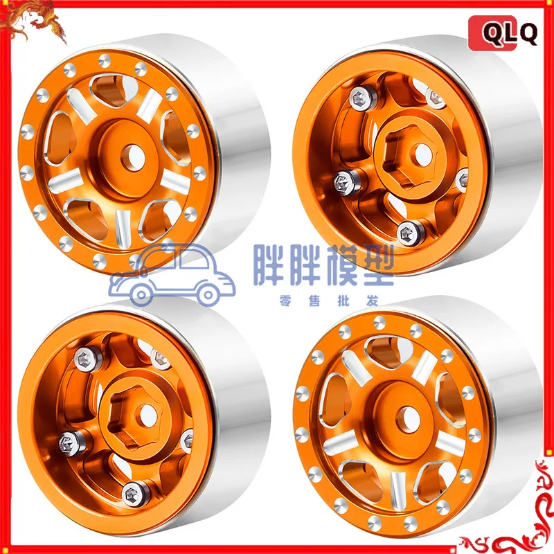 

Axial Aluminum Alloy Five Star Beadlock Wheel Rims For Scx24 90081 1 24 Scale Rc Crawler Car Simulation Model Upgrading Parts