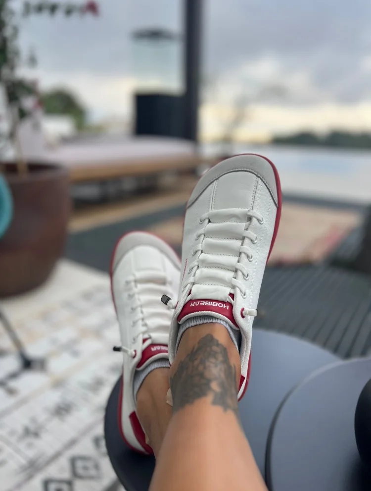 HOBIBEAR Barfußschuhe mit breiter Zehenbox für Unisex, minimalistische Canvas-Sneaker, leichte, verstellbare Slip-On-Wanderschuhe – Detail 9