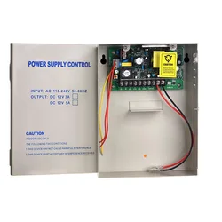 5A Universal 12V Power Supply With Backup Battery Interface For Door Access Control System