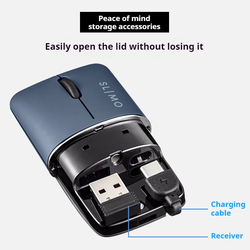 Sanwa Wireless Mouse Bluetooth Dual-Mode Charging Mute 1600dpi Small Hand Portable Computer Home Office Laptop Optical Mouse