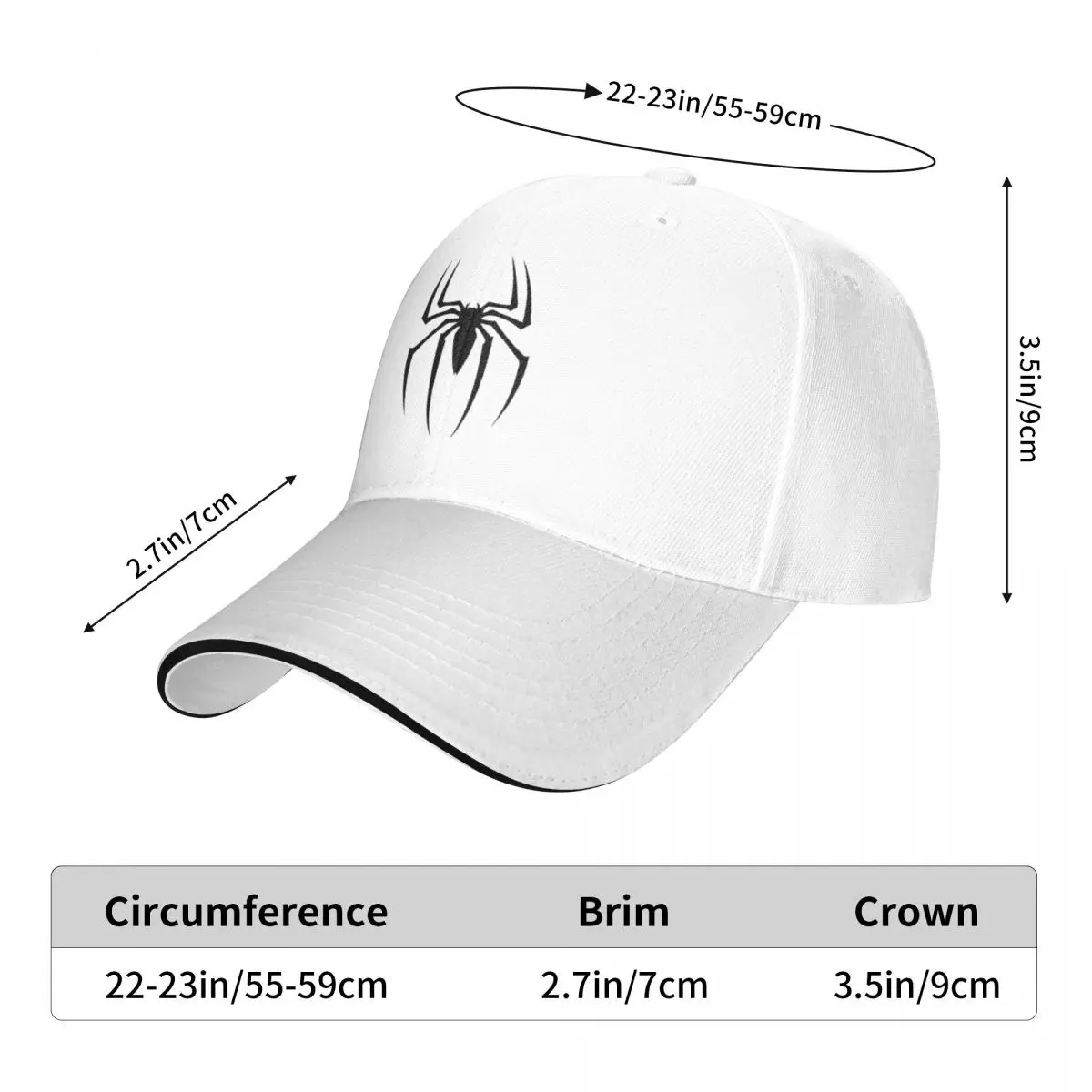 Vintage Spider Man Black Spider Baseball Caps For Men Women Trucker Hat Headwear For Outdoor Running Golf Adjustable