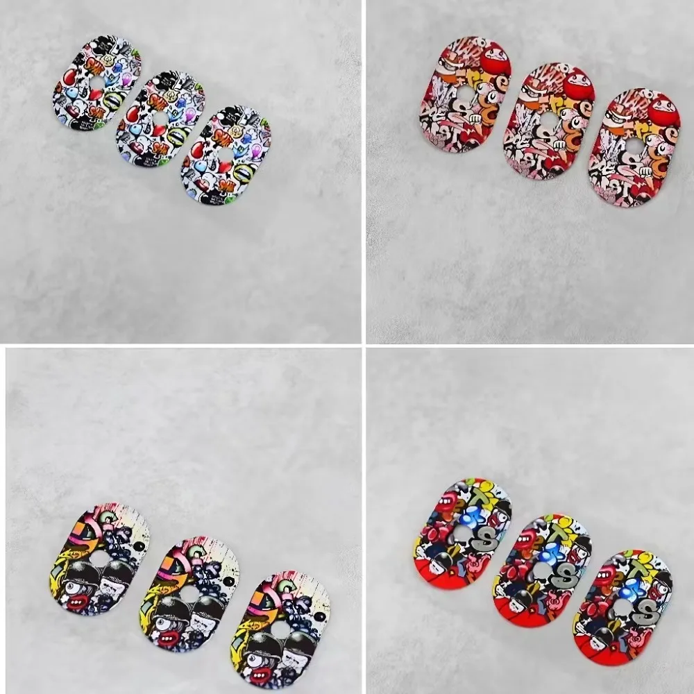 สติกเกอร์ติดวาล์วจักรยานลายกราฟฟิตี - ชุด 3 ชิ้น, สติกเกอร์ติดวาล์วแบบ Presta สำหรับจักรยานเสือภูเขาและจักรยานถนน