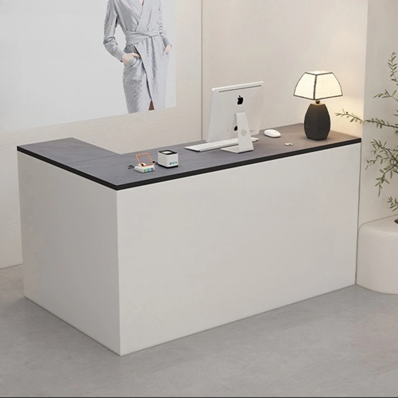 Nordic Load-bearing Reception Desk Sophistication Solid Reception Desk Premium Reinforced Office Furniture Mesa De Recepção LJ40
