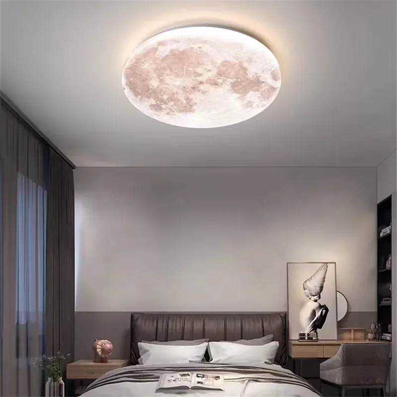 luz de teto led moon para varanda personalidade lampada criativa fundo romantico nordico decoracao do quarto das criancas quarto 01