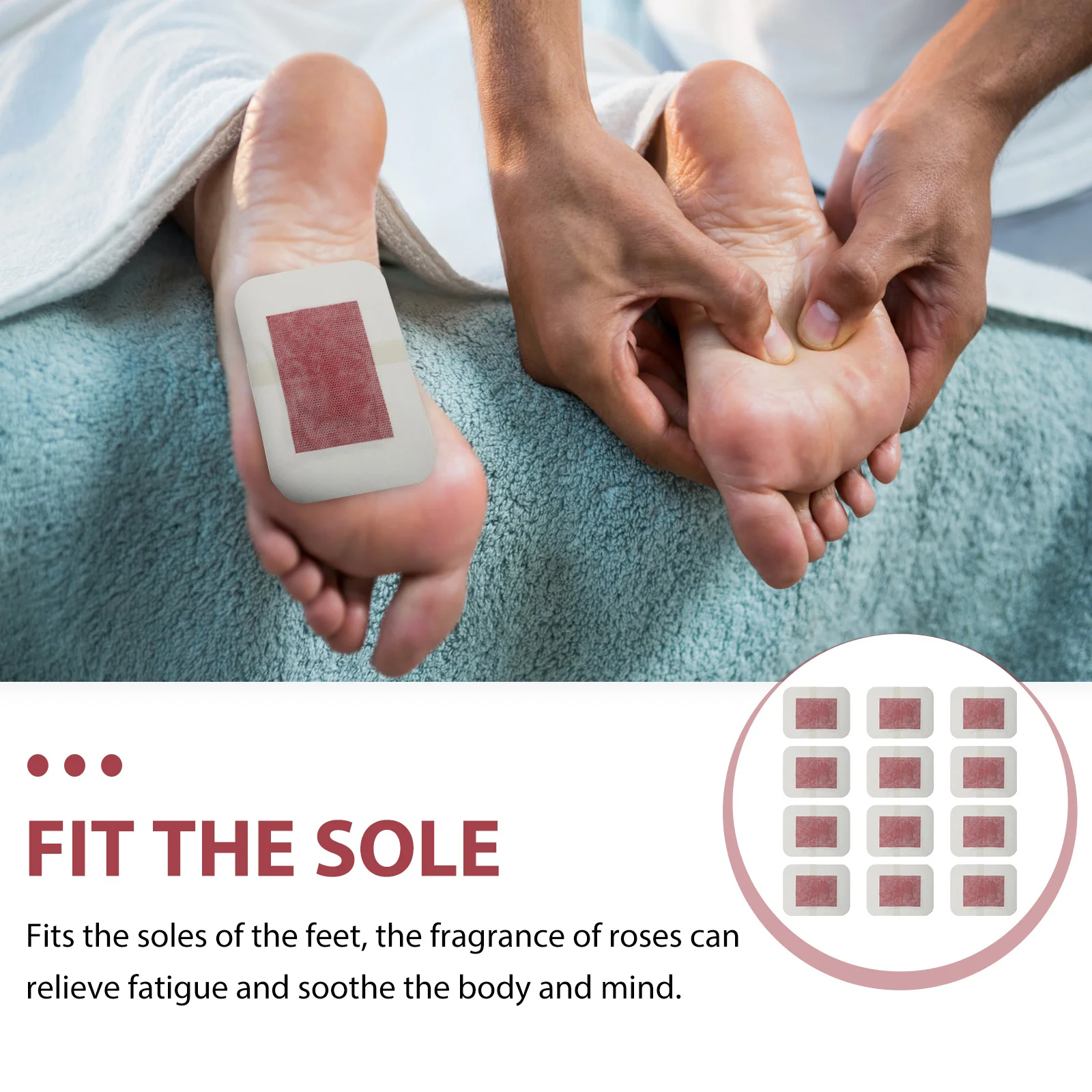

12Pcs Rose Patch for Feet Foot Pad Natural Ingredients Soothing Fatigue Relief Comfortable Sleep Foot Care Patch