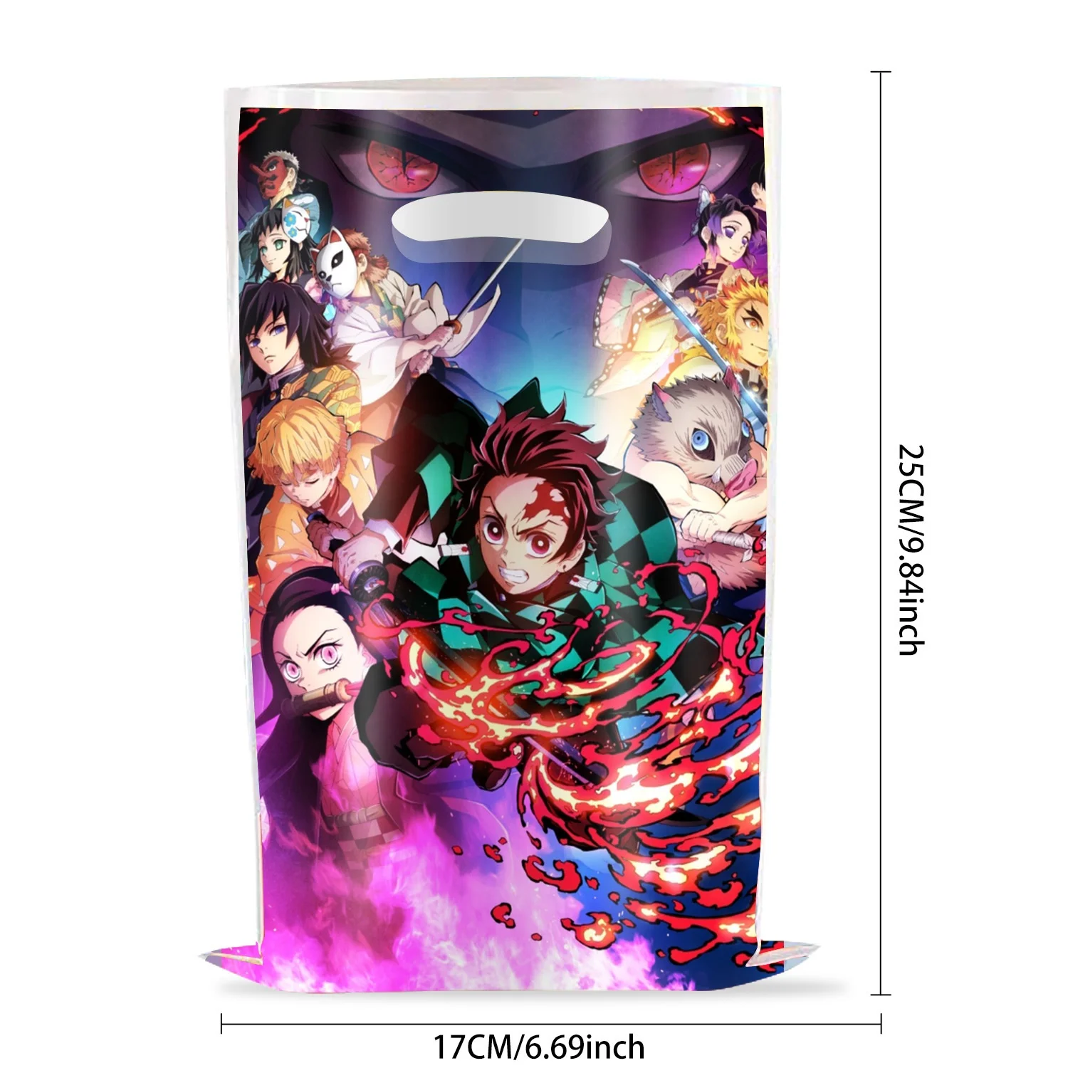 10/50pcs Demon Slayer Birthday Decoration Tanjirou Kamado Gift Bag Party Supplies Thanks Candy Gift Packing Box Cartoon Gift Box