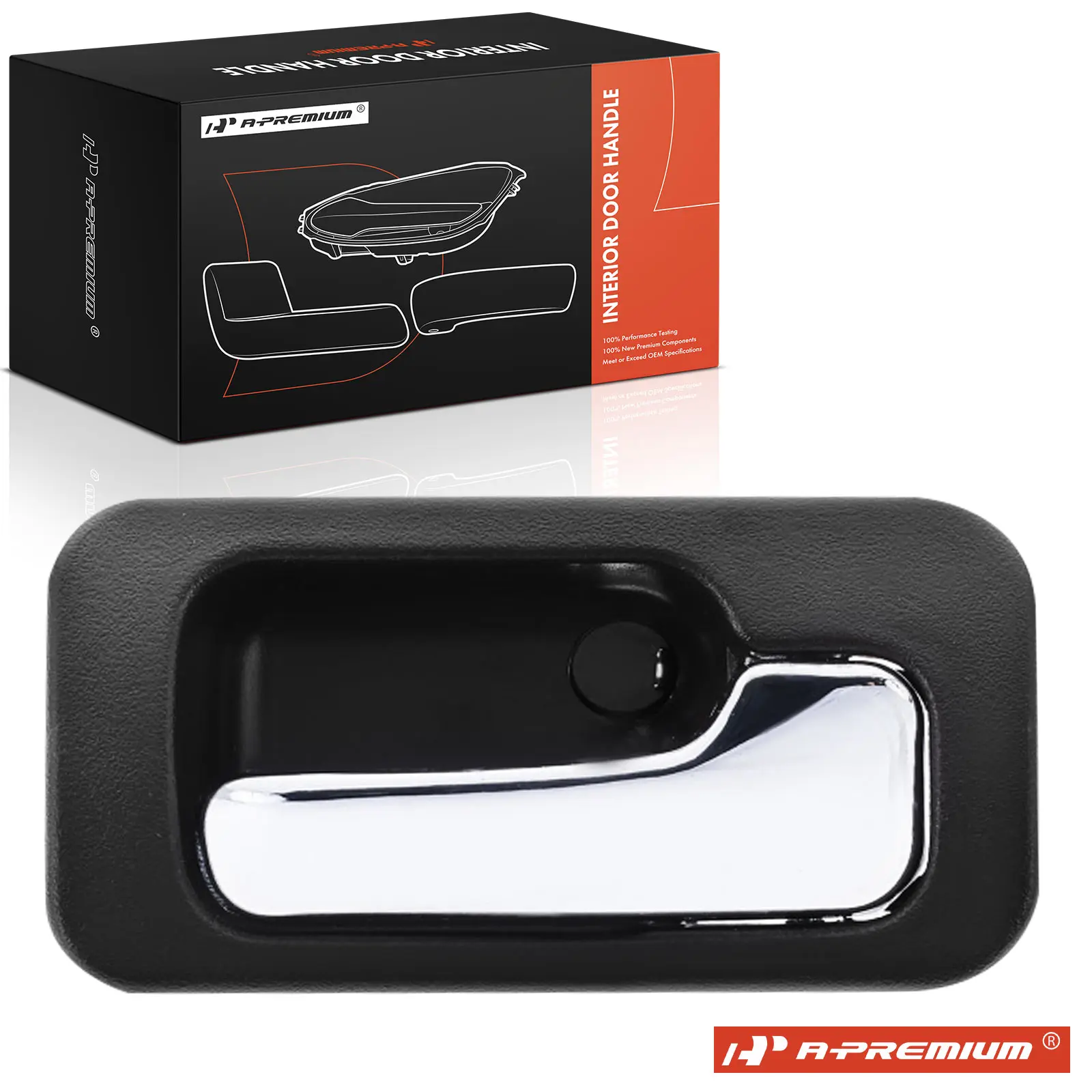 A-Premium Rear Passenger Side Chrome & Brown Interior Door Handle for Honda Accord 1990-1993