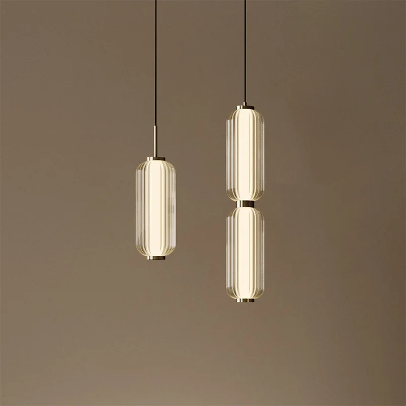 Nordic Small Glass Pendant Lights Hotel Living Room Cafe Kitchen Ceiling Chandeliers Restaurant Staircase Combination Home Decor