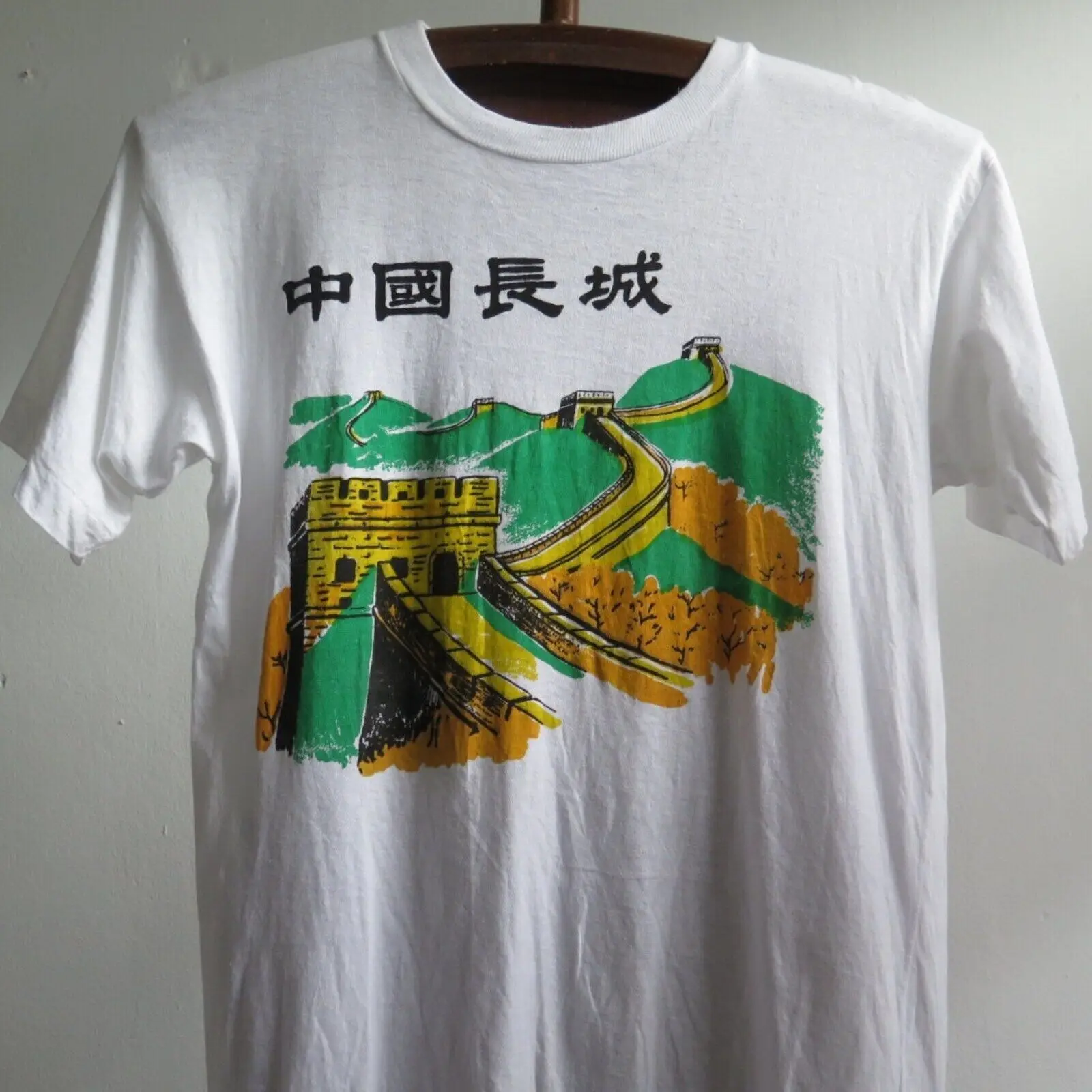 Vintage The Great Wall T Shirt Chinese Graphic Tee Vintage Tourist T Shirt Survi