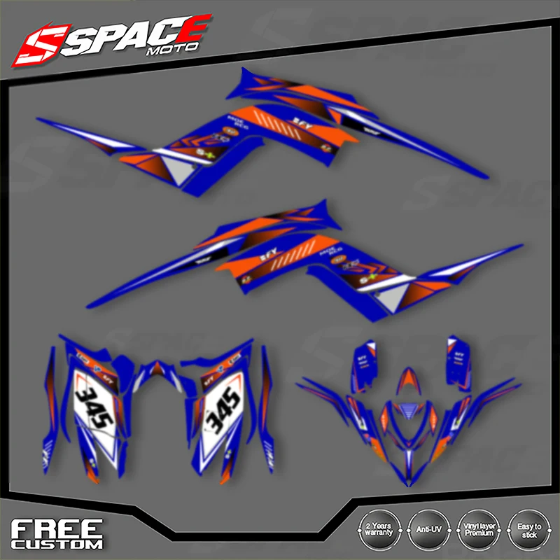 

SPACE Custom Motorcycle Graphics For YAMAHA 2013 2014 2015 2016 2017 2018 2019-2023 RAPTOR 700 Decal Stickers Kits 004