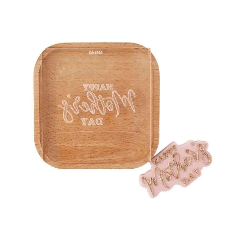 

G6KF Plastic Biscuit Moulds Easy to Use Biscuit Stamps Mothers' Day Theme Plastic Cookie Molds Perfect for Special Greetings