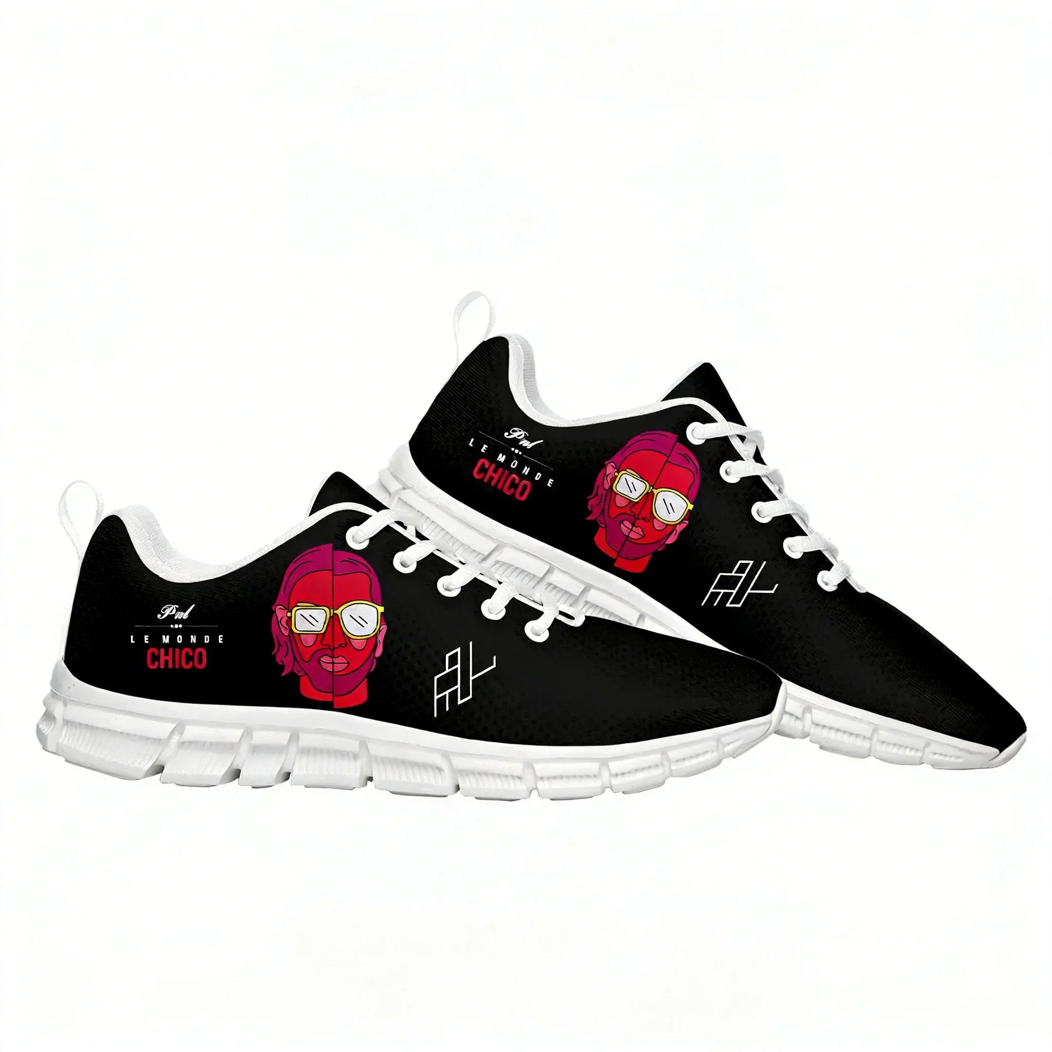 

Кроссовки Le Monde Chico Sports Shoes PNL Album, французский рэпер, мужские и женские, эластичная обувь, повседневные, на заказ, парные, белые