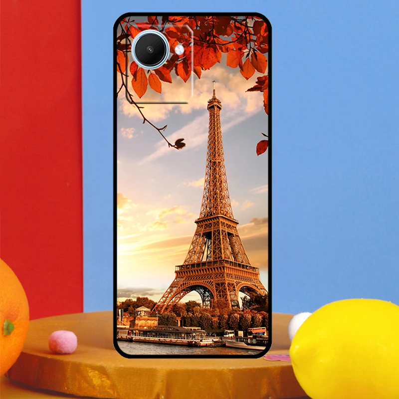 France Paris Eiffel Tower For Realme C51 C31 C67 C55 C53 C35 C33 C30 C21Y C25s 9 10 11 12 Pro Plus GT Neo 5 6 Case image 4