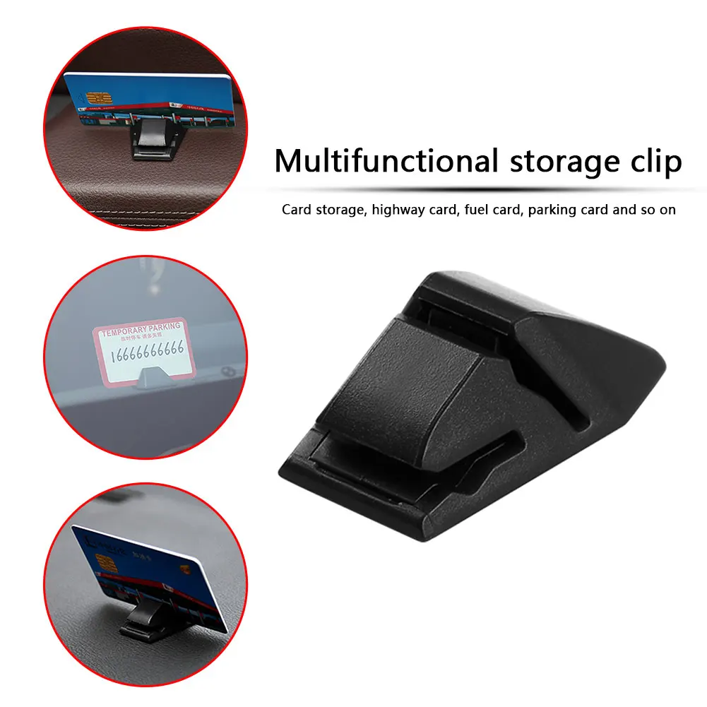 Portable Car Parking Card Clamp Car Temporary Parking Card Ticket Holder Auto Card Bill Holder Mount Car Interior Accessories