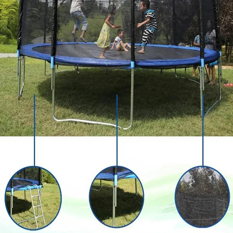 High Quality 12ft Indoor / Outdoor Trampoline Jumping Bed with Protective Net for kid's Amusement Facilities