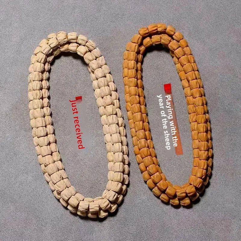 اليدوية قسط 108 الخرز العاطفة البذور سوار النمط التبتي مستقيم قطع حفرة عميقة سطح أملس دائرة واحدة بذور الصنوبر #1