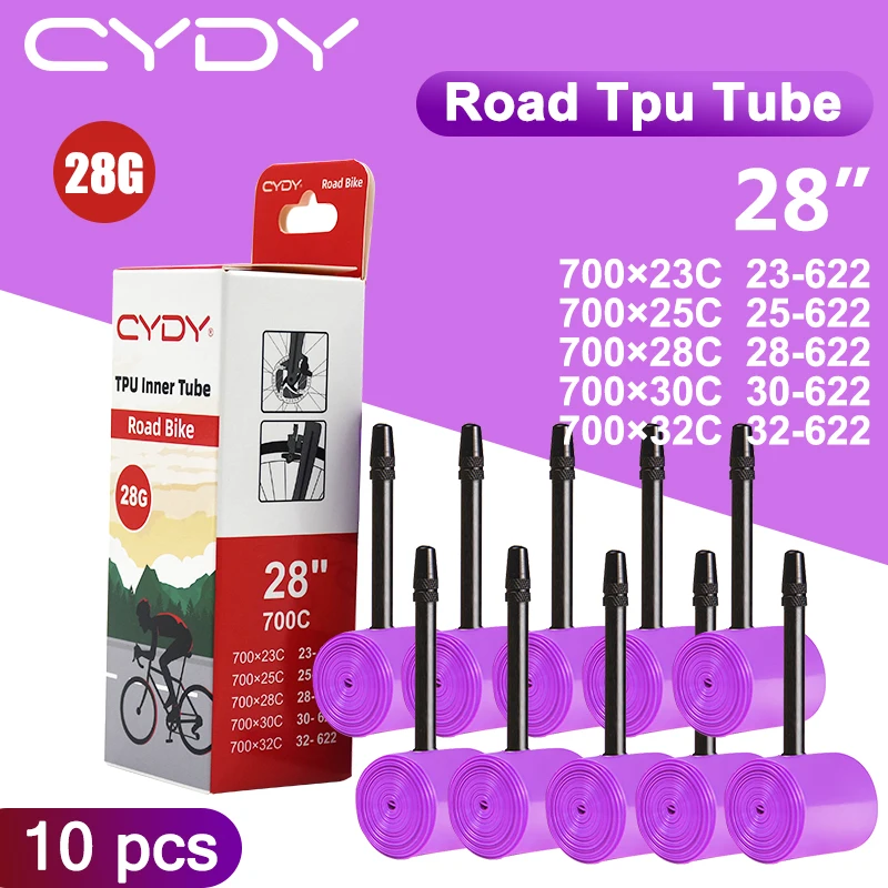 CYDY Racefiets TPU Binnenband 700x23 25 28 30 32C Fietsband 700C Band Frans Ventiel 45/65/85MM Lichtgewicht Binnenband Fietsband