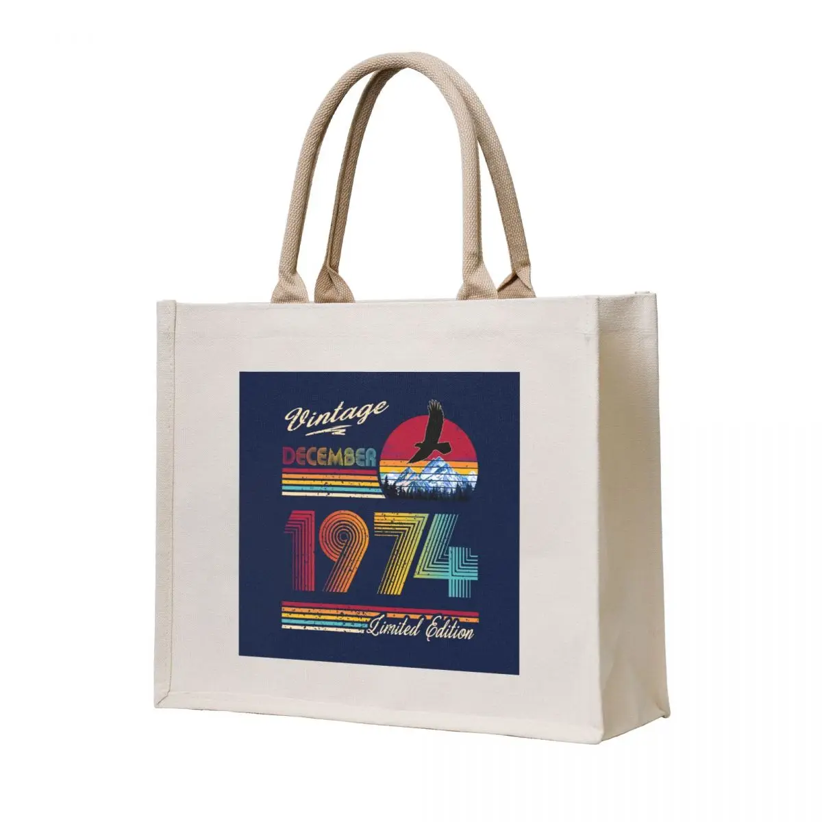 

Vintage December 1974 Birthday Tote Bag hand bags cloth bag woman tote bag woman