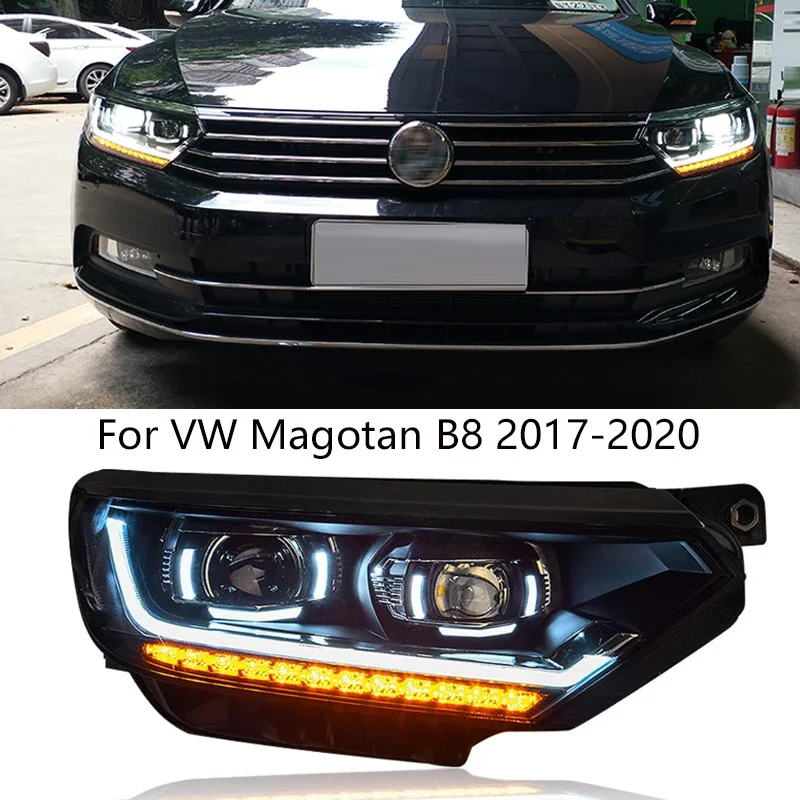 

Автомобильная фара для VW Magotan B8 2017-2020, обновленная лазерная линза, высокая конфигурация, светодиодная матрица, передняя фара в сборе