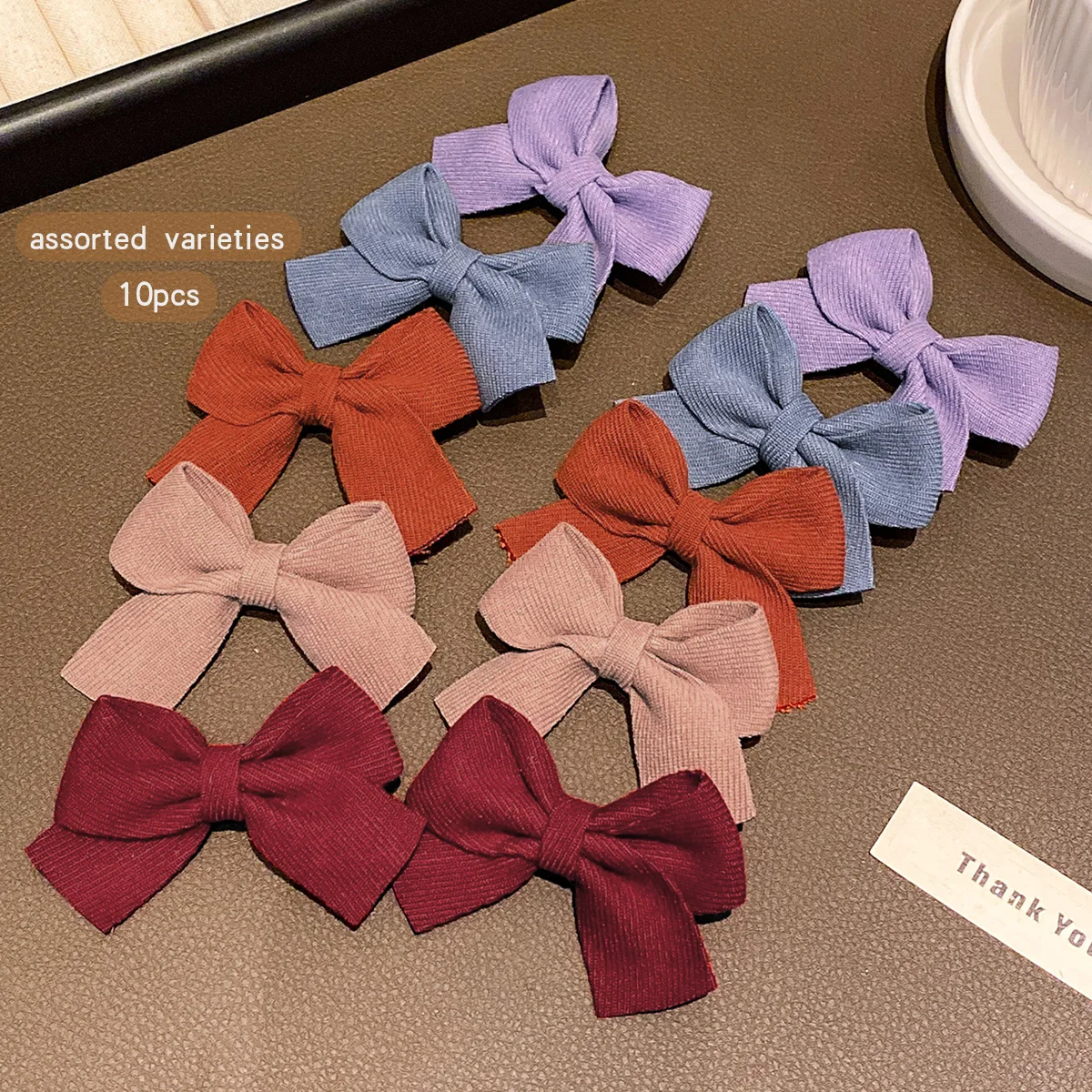 10 color random Korean version bow hair clips with sweet and stylish hair accessories suitable for daily use