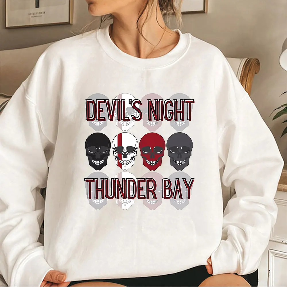 Devil's Night Thunder Bay Sweatshirt Four Horsemen Property Shirt Penelope Douglas Bookish Merch Halloween Gothic Sweatshirts