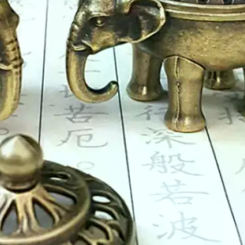 Elefant Glück Weihrauch Brenner Metall Lotus Weihrauch Brenner Schüssel Weihrauch Halter Mit Griff Yoga Meditation Home Decor AncientStyle