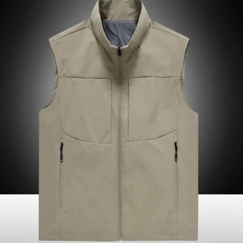 Simple waistcoat wearing fashion brand all-in-one multi-pocket vest coat autumn-winter men's retro plus-size sports clip